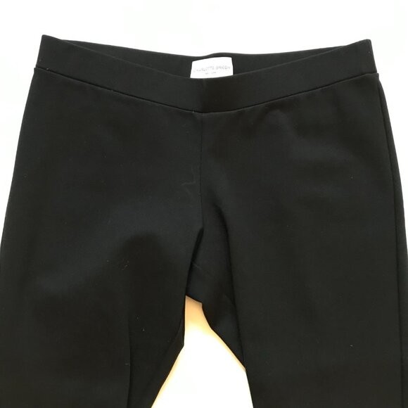 Charlotte Brody Leather Panel Leggings Pants Womens 10 Black Stretch Skinny - Picture 3 of 9